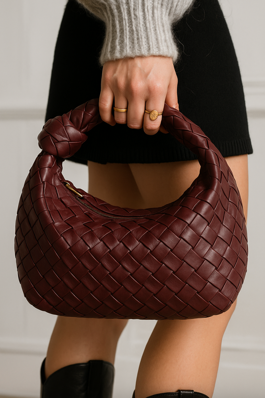 Lasya | Damers Vævet Elegant Taske | Vintage