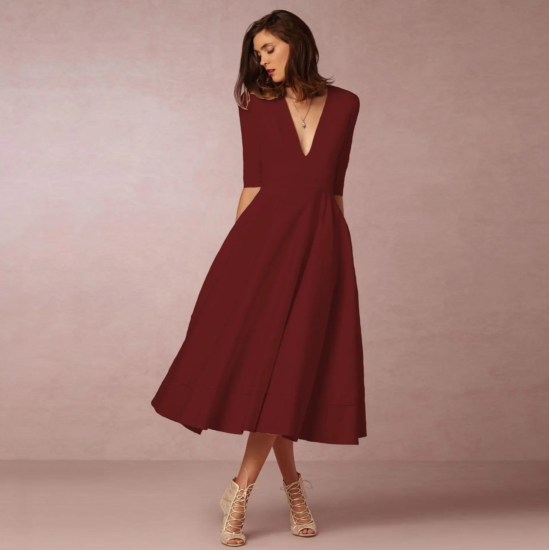 Liliana | Elegant Aften Midikjole til Damer