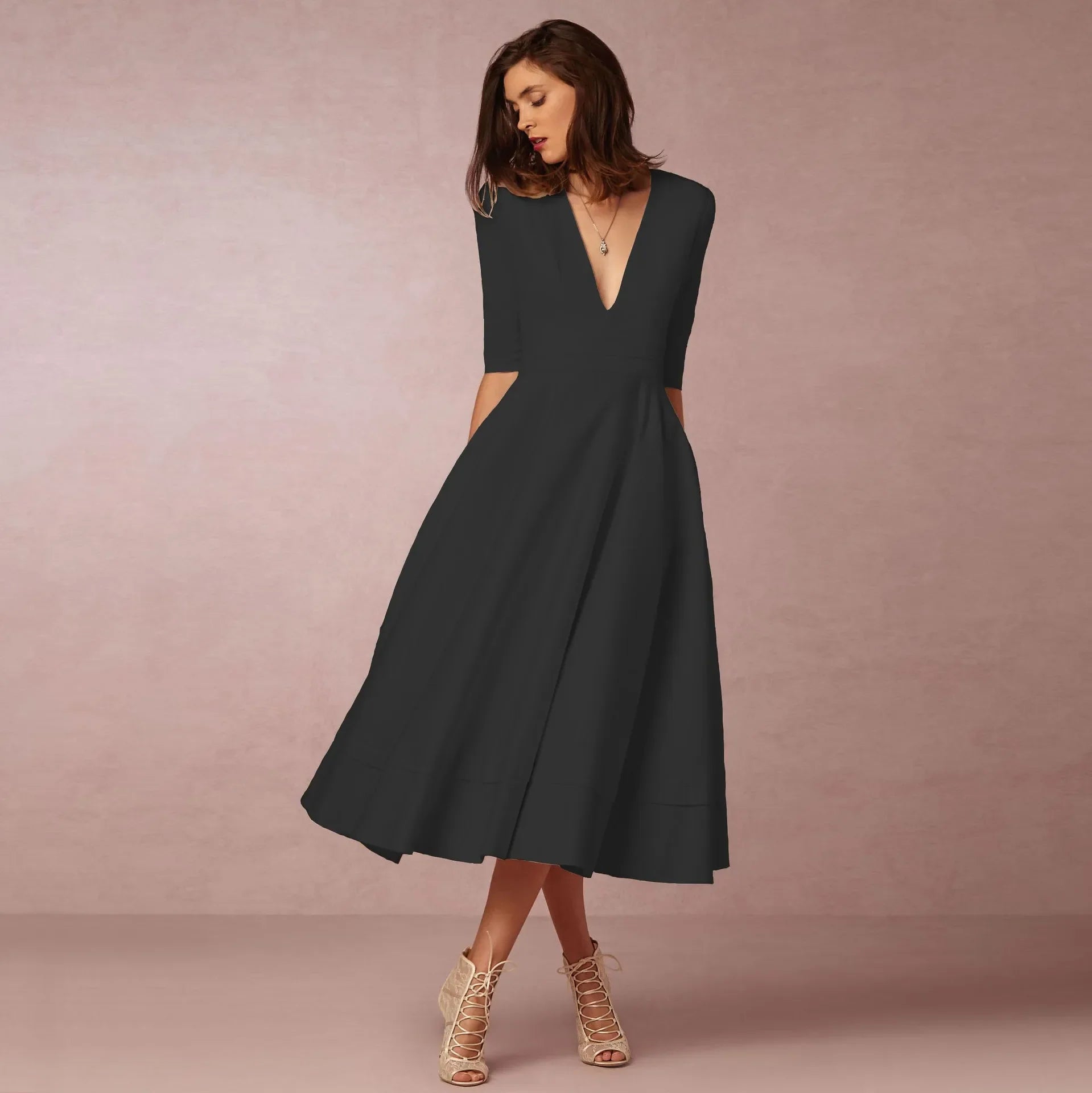 Liliana | Elegant Aften Midikjole til Damer