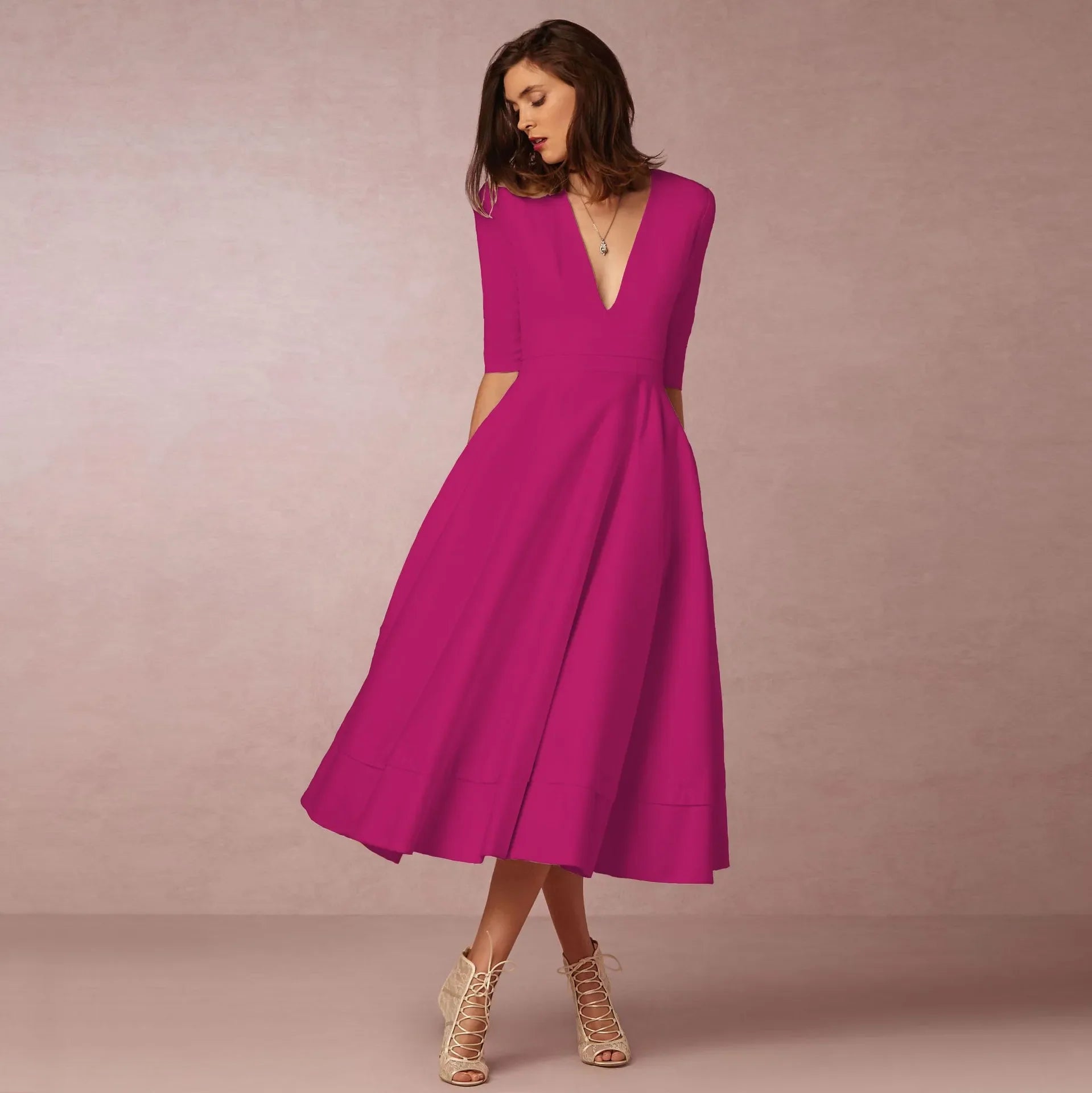Liliana | Elegant Aften Midikjole til Damer