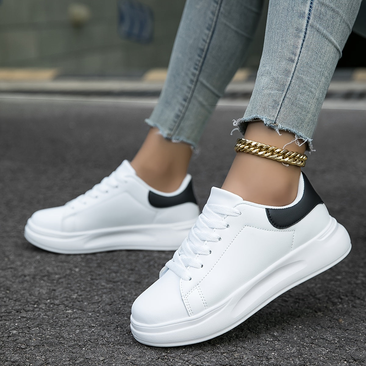 Liva | Dame Hvide Sneakers | Hverdag