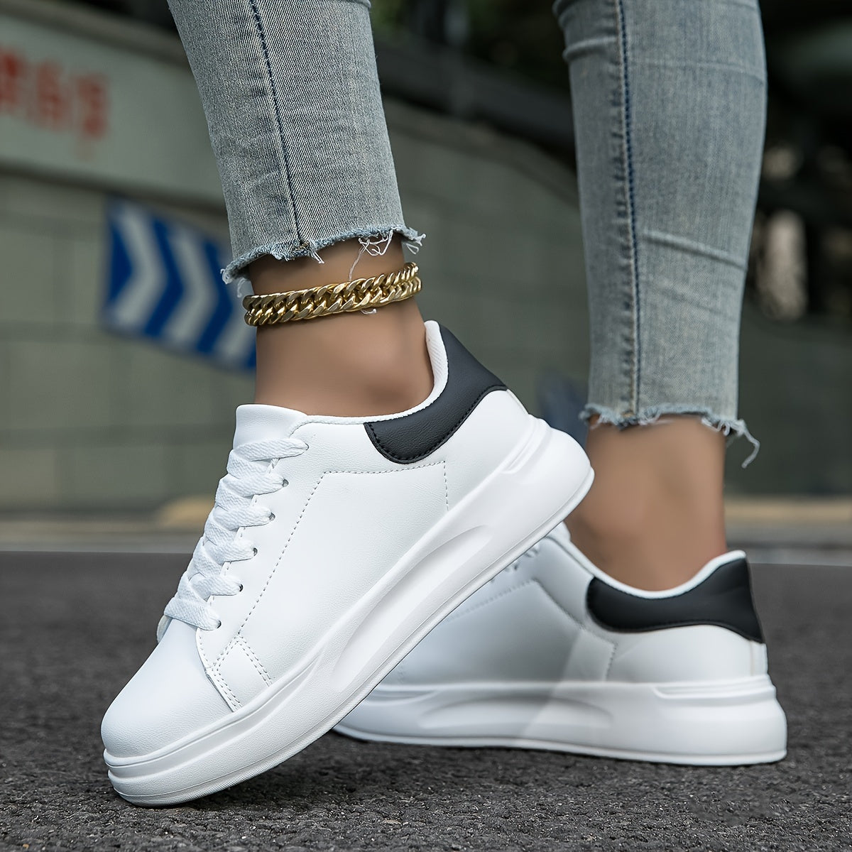 Liva | Dame Hvide Sneakers | Hverdag