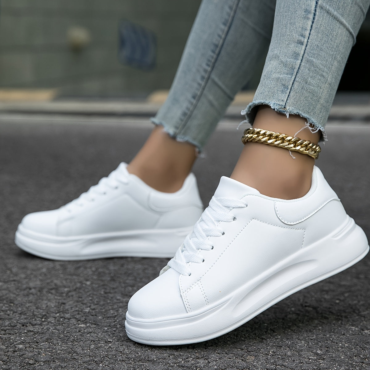 Liva | Dame Hvide Sneakers | Hverdag