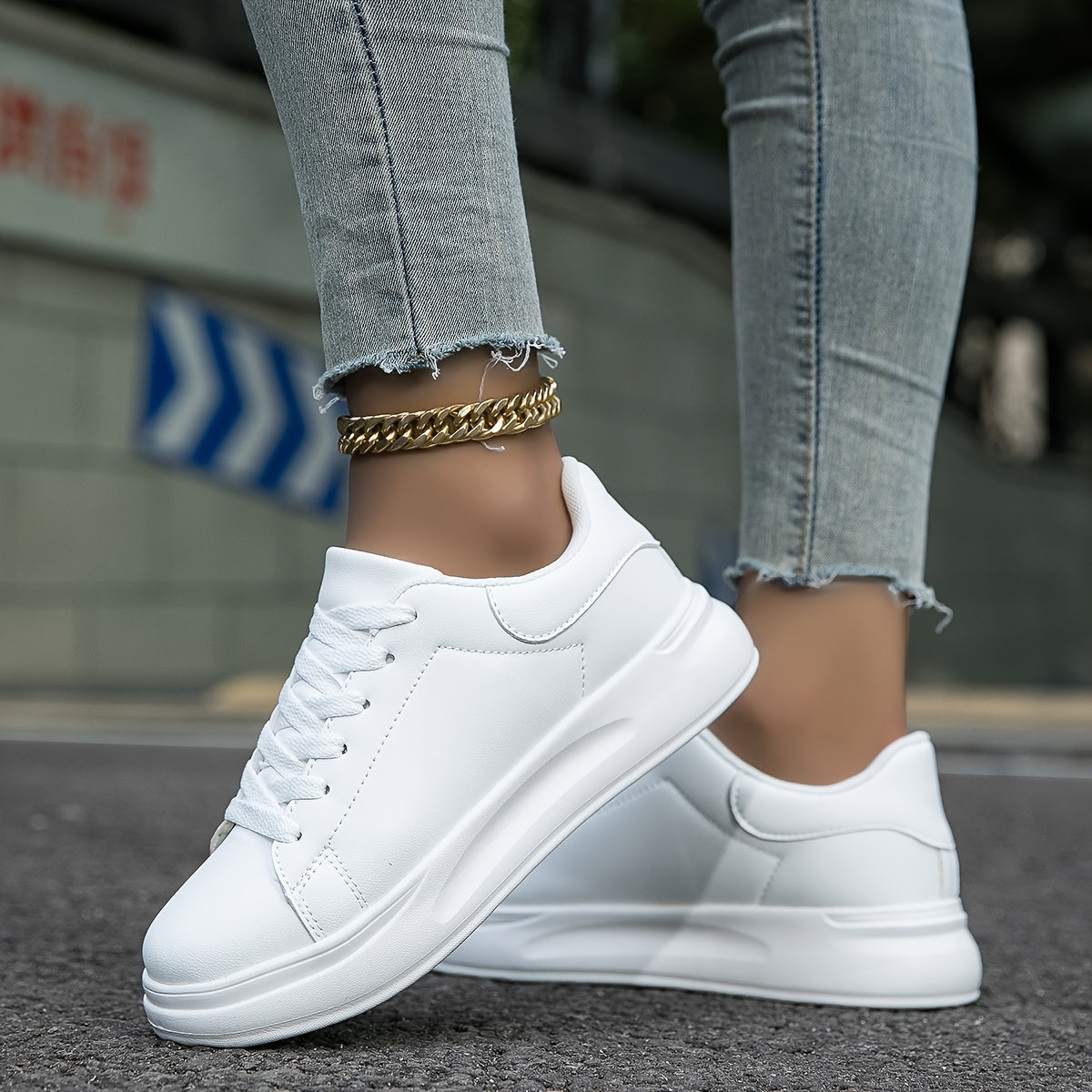 Liva | Dame Hvide Sneakers | Hverdag