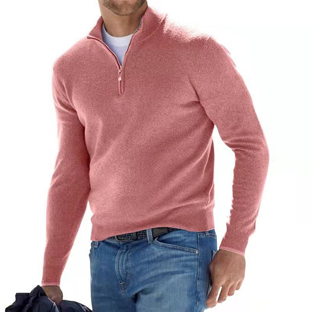 Lucio | Herre Klassisk Halvlyn Sweater