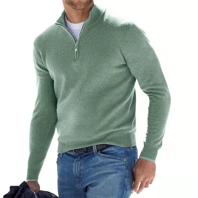 Lucio | Herre Klassisk Halvlyn Sweater