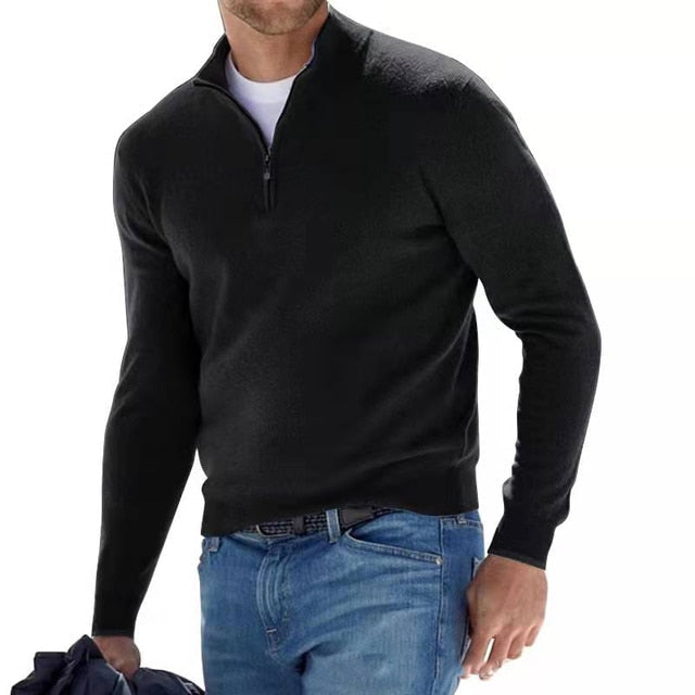 Lucio | Herre Klassisk Halvlyn Sweater