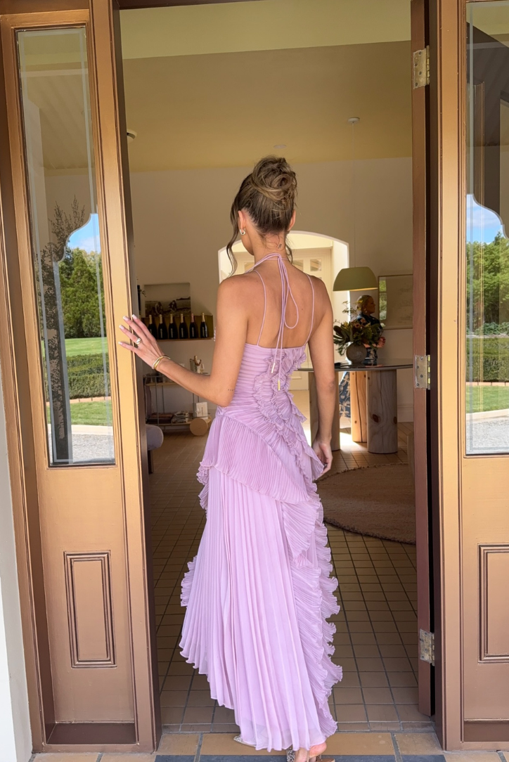 Melina | Dame Elegant Sommer Festkjole med Flæser