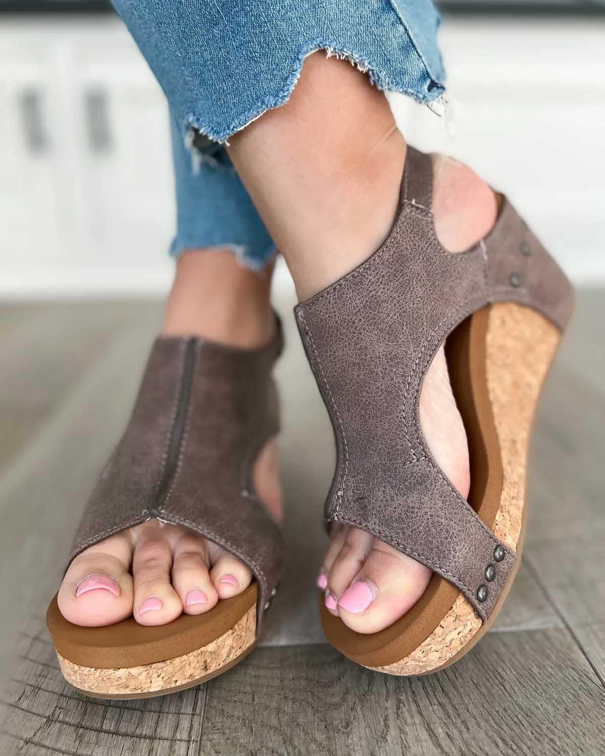 Mira | Damesko Komfortable Sandaler | Kilehæl