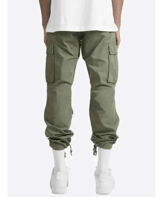Robuste Herre Bukser Med Lommer I Cargo-Stil | Casual