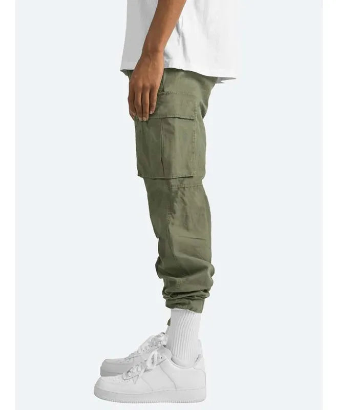 Robuste Herre Bukser Med Lommer I Cargo-Stil | Casual