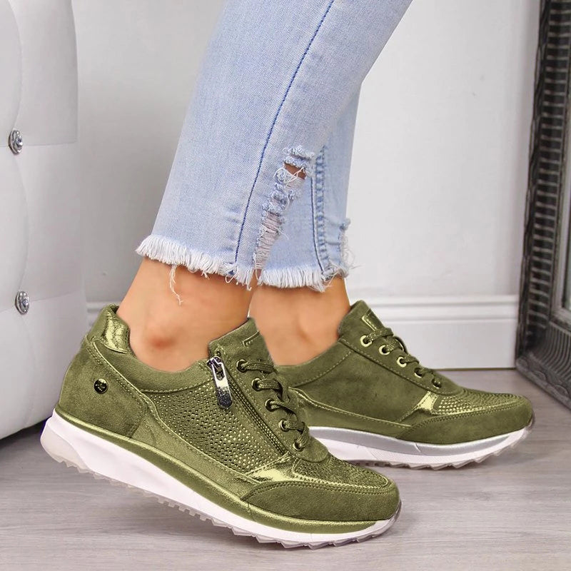 Selina | Dame Wedge Sneakers