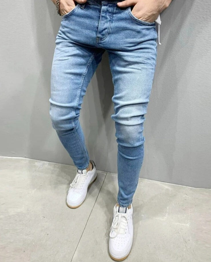 Smal Herrejeans Med Tætsiddende Pasform Og Stretch