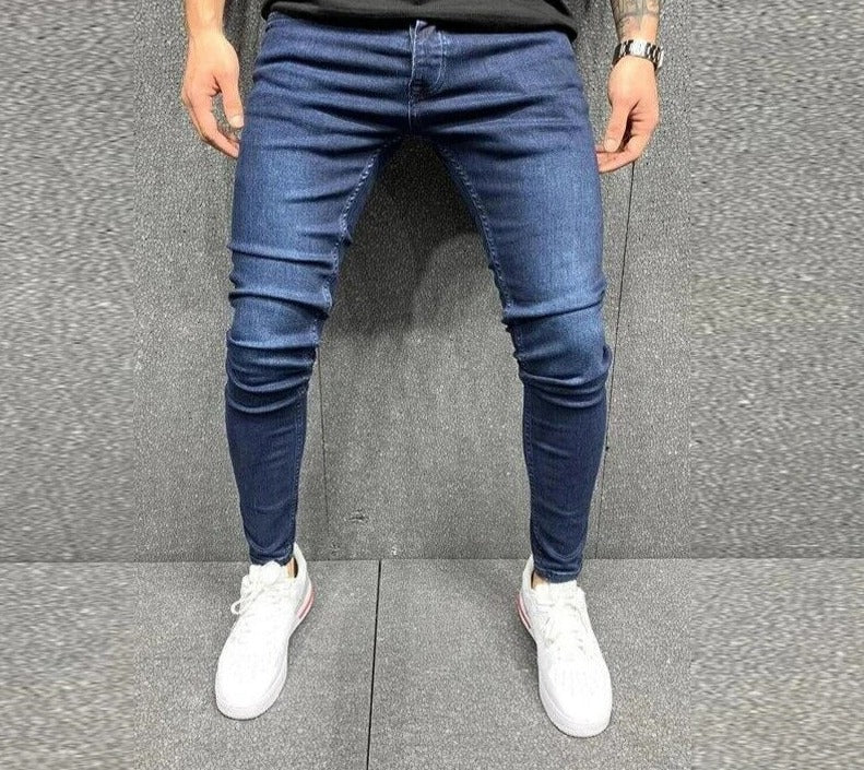 Smal Herrejeans Med Tætsiddende Pasform Og Stretch