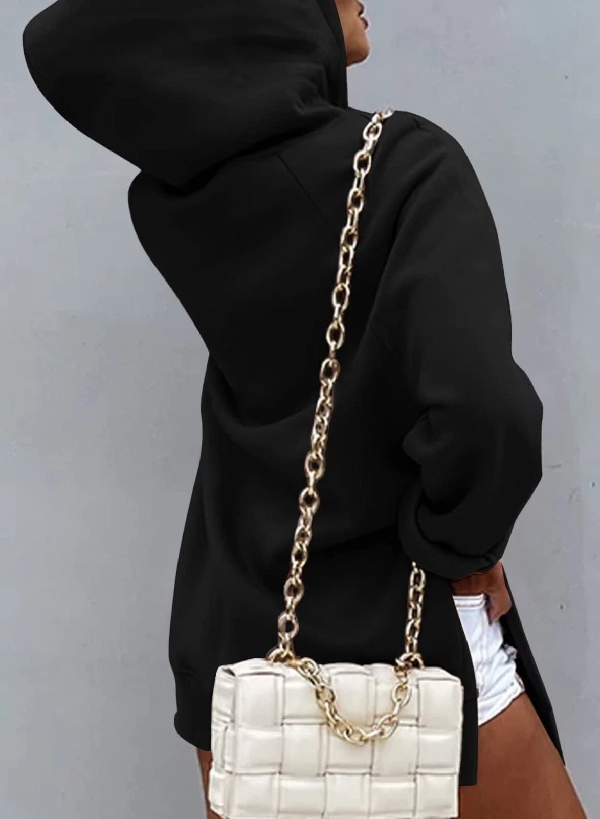 Sweat Dame Hoodie Med Lomme Og Snøre | Chic