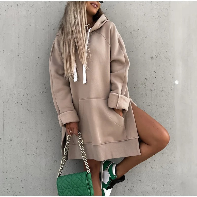 Sweat Dame Hoodie Med Lomme Og Snøre | Chic
