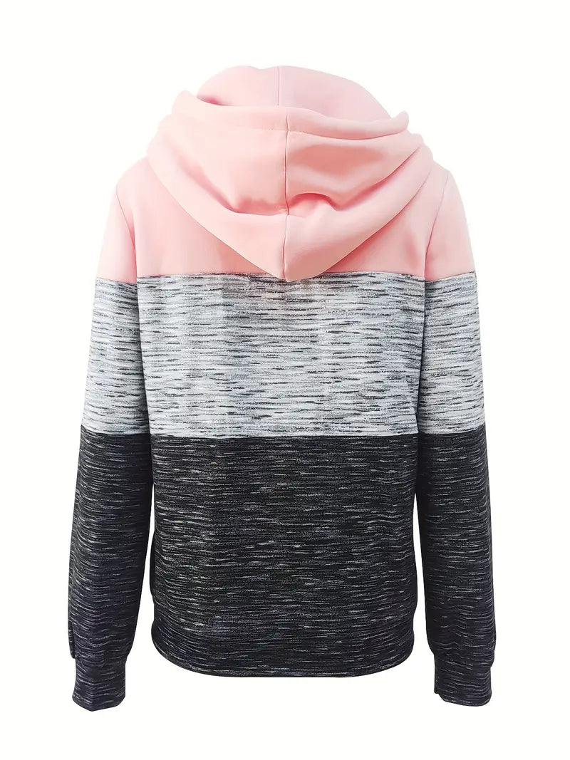 Sweat Dame Hoodie Med Lynlås & Snøre | Fleeceforet