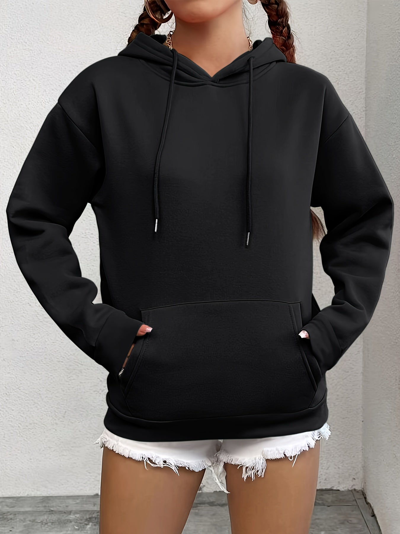 Sweat Dame Hoodie Med Snøre Og Lomme | Varme