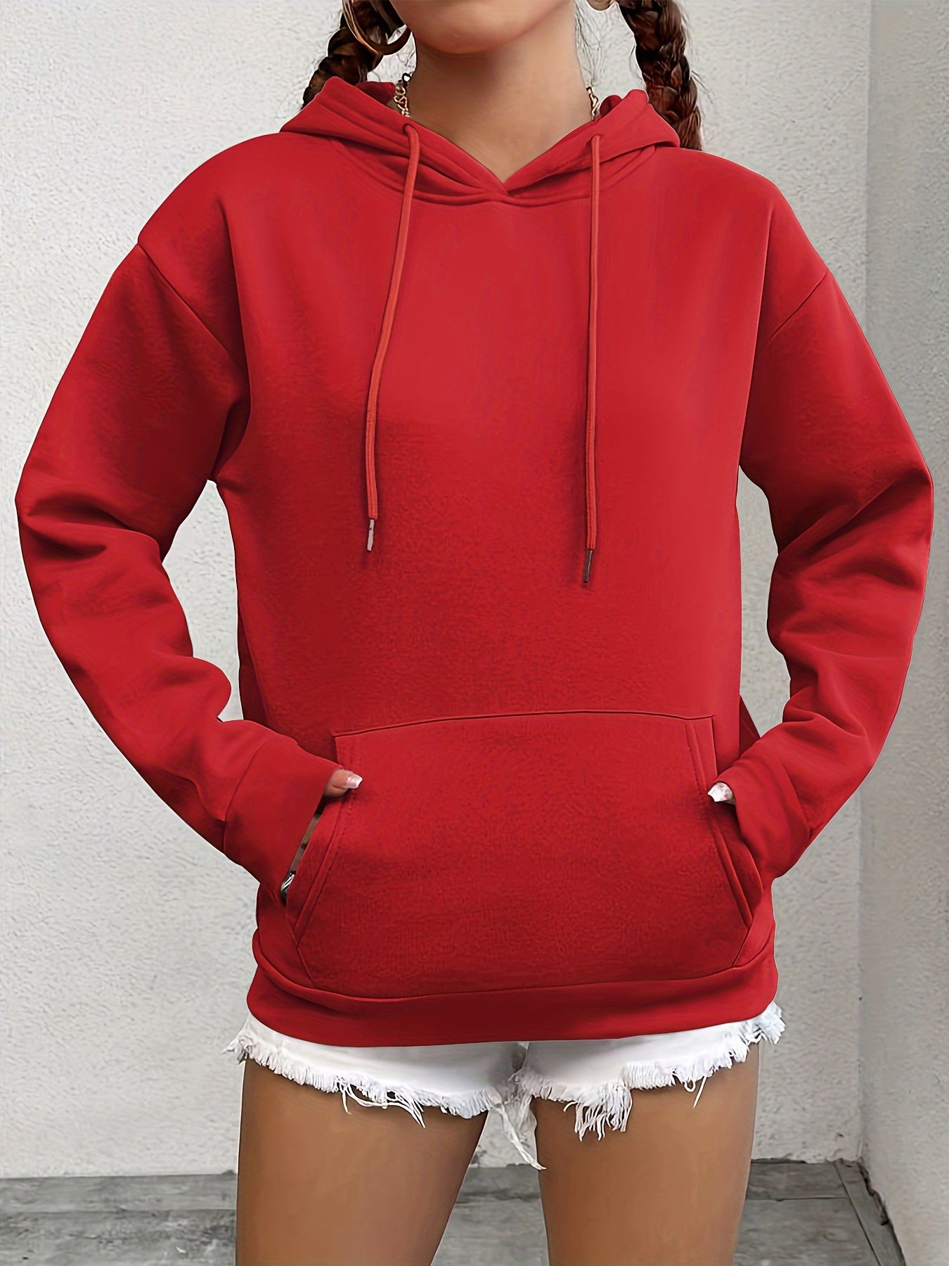 Sweat Dame Hoodie Med Snøre Og Lomme | Varme