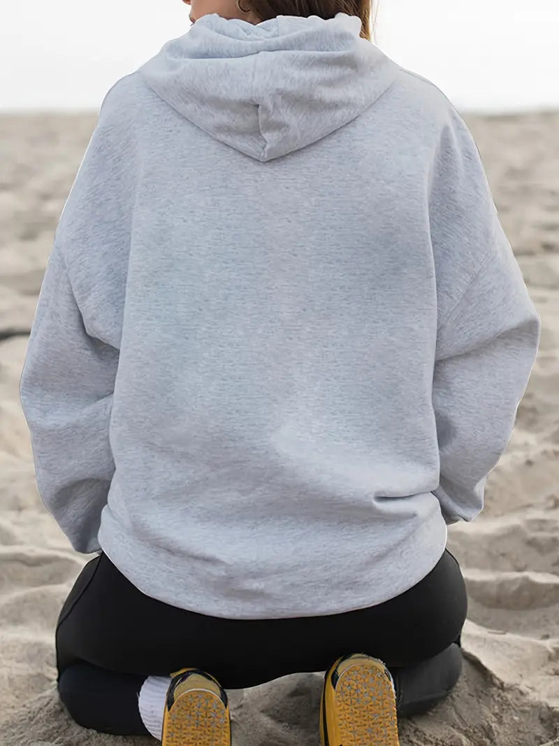 Trendy Dame Hoodie Med Hætte Og Kængurulomme | Chic