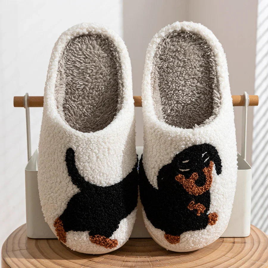 Unisex Hjemmesko Med Hundemotiv & Foret