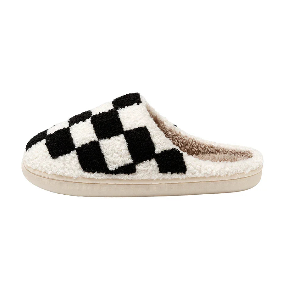 Unisex Hjemmesko Med Ternet Design & Foret