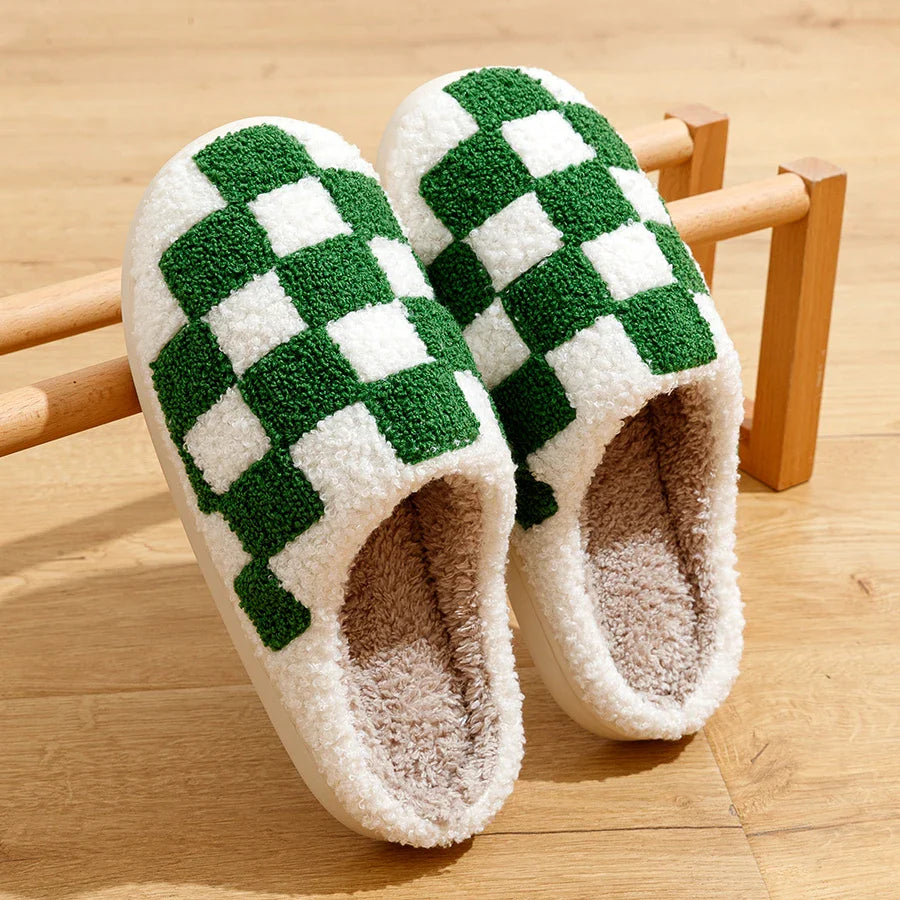 Unisex Hjemmesko Med Ternet Design & Foret