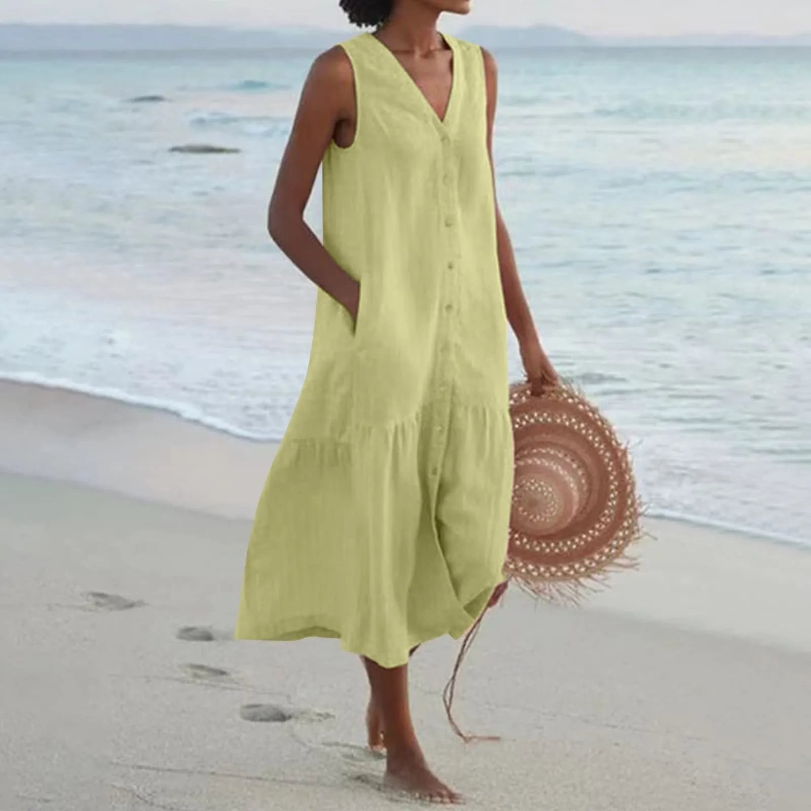 Yara | Elegant Sommer Midikjole til Damer